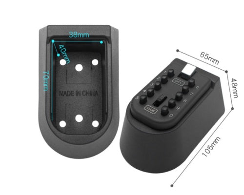 Outdoor Waterproof Key Safe Box – Secure Wall-Mounted 4-Digit Code Lock