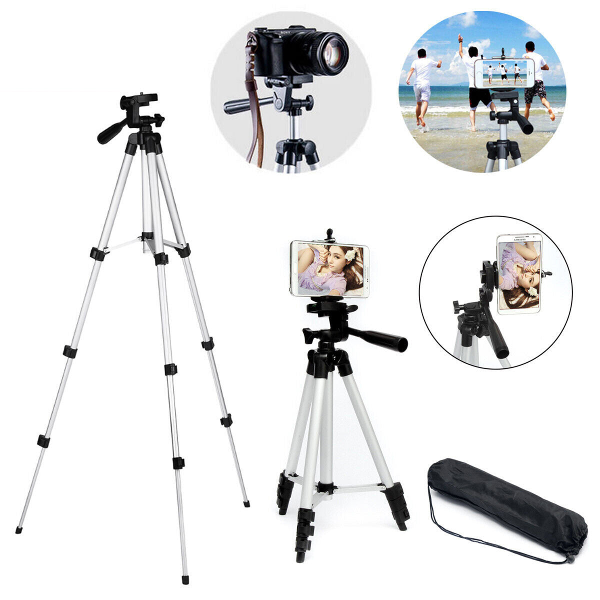 Professional Camera Tripod Stand – Portable & Versatile for Smartphones & Cameras