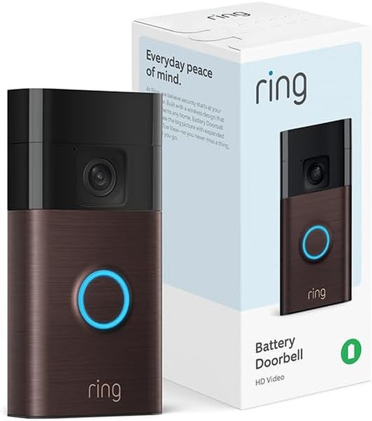 Battery Doorbell, Head-To-Toe Video, Live View with Two-Way Talk, and Motion Detection & Alerts (2024 Release), Venetian Bronze