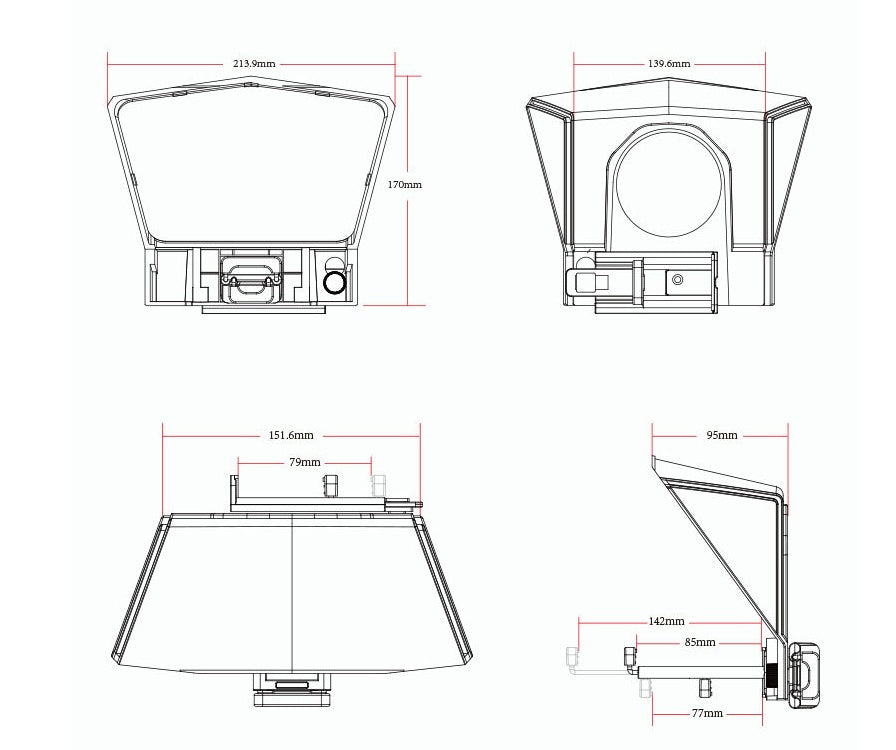 Portable Small Cell Phone Teleprompter – Perfect for Video Recording & Live Streaming