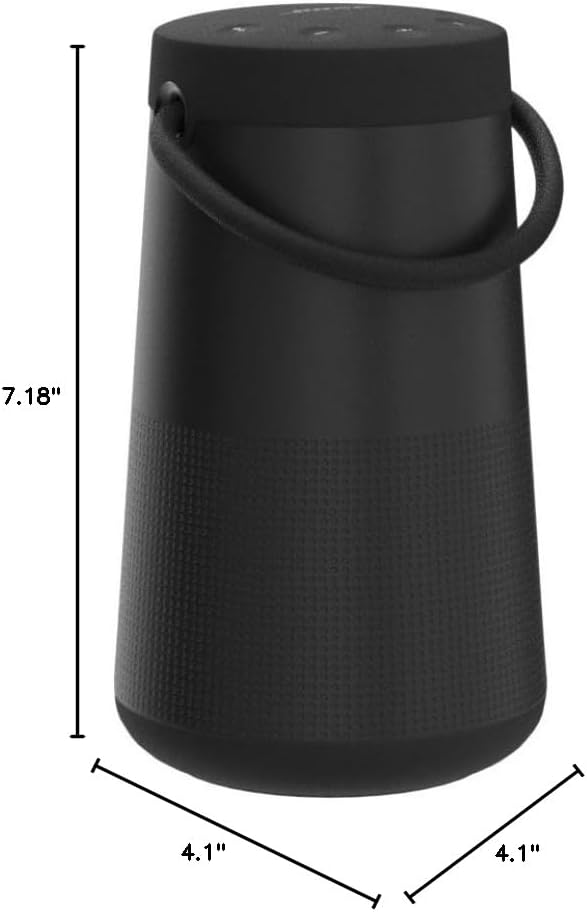 Bose SoundLink Revolve+ (Series II) Bluetooth Speaker – Portable Wireless Speaker with 360° Sound, Microphone, Water-Resistant, Long-Lasting Battery, Handle – Black