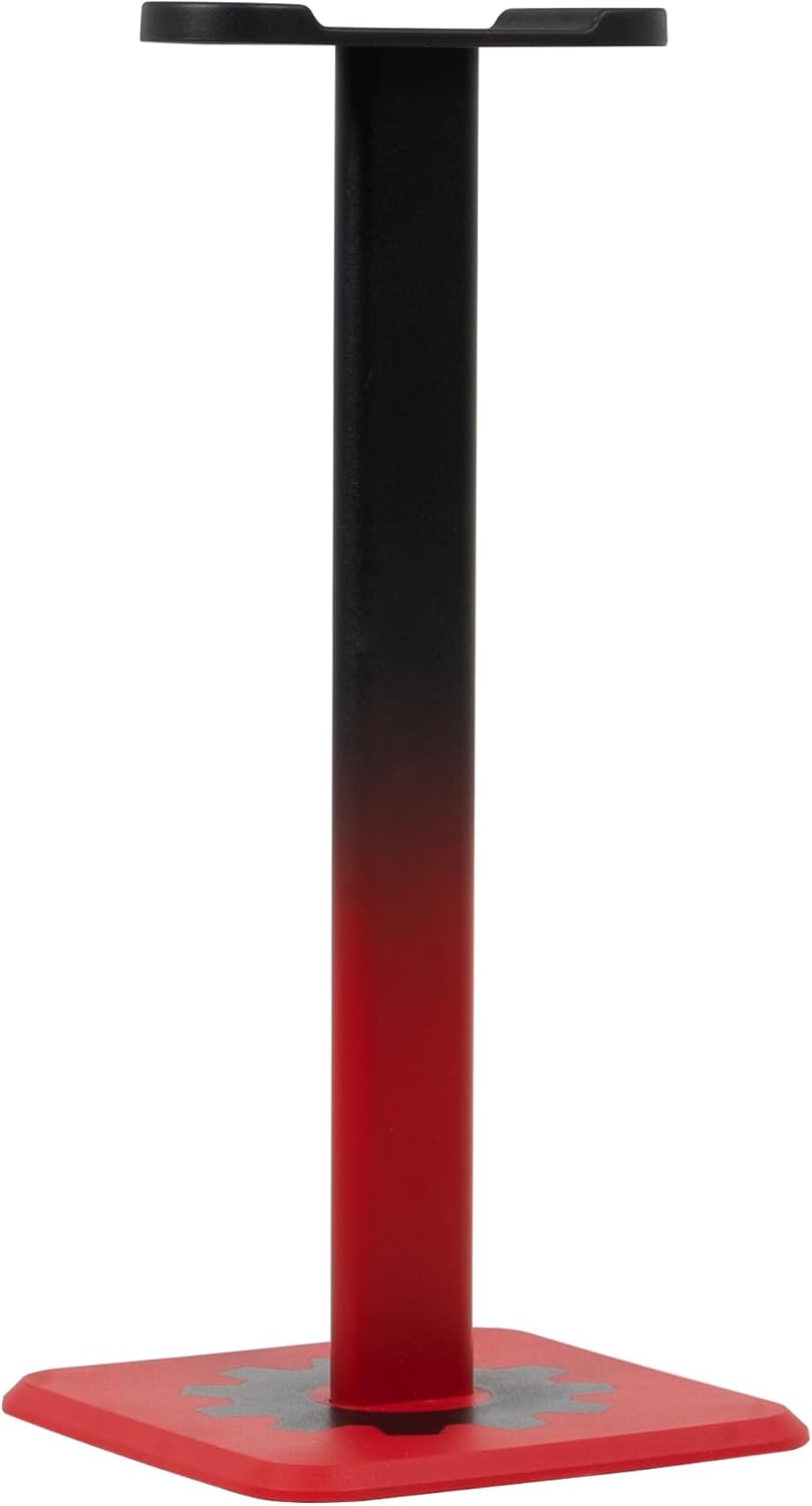 Sony WH-1000XM5 Wireless Noise Canceling Headphones – Auto NC Optimizer, 30-Hour Battery, Alexa Built-In, Black + Deco Gear Pro Audio Headphone Stand (Matte Black/Red)