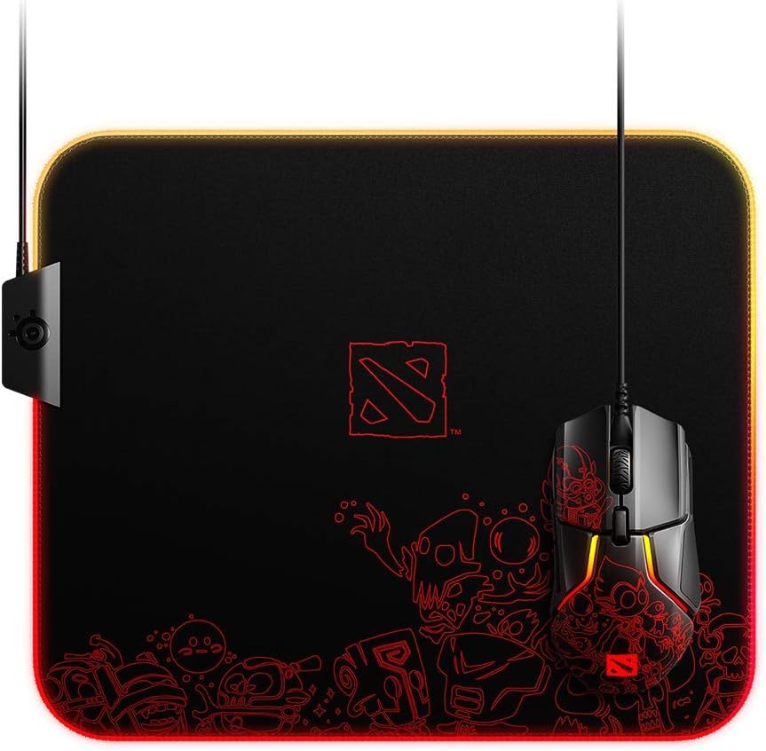 SteelSeries Rival 600 Dota 2 Edition Gaming Mouse – 12,000 CPI TrueMove3+ Dual Optical Sensor, 0.5mm Lift-off Distance, Adjustable Weight System, RGB Lighting