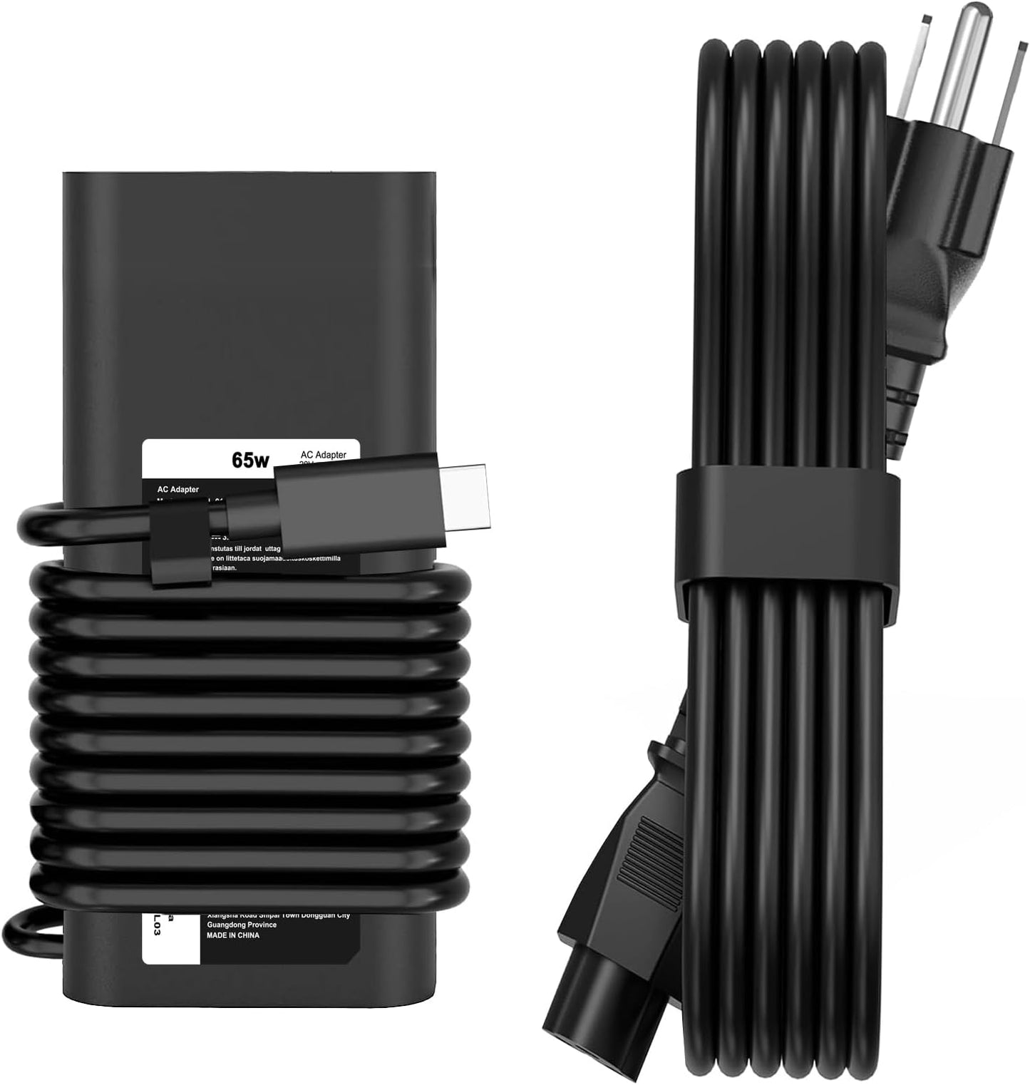 65W/45W USB-C Laptop Charger for Dell Latitude 5530 5420 5430 5520 5540 7430 7420 7440 7340 7530 7330 7320, XPS 13 9250 9360 9365 9370 9380 9350 9550 – Power Adapter with Cord