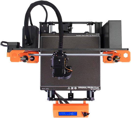 Original Prusa i3 MK3S+ 3D Printer – Fully Assembled FDM Printer, Removable Magnetic Print Sheets, Print Volume 9.84×8.3×8.3 in, Filament Sample Included