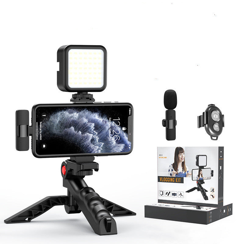 Fill Light Microphone Desktop Tripod – Vlog Live Set