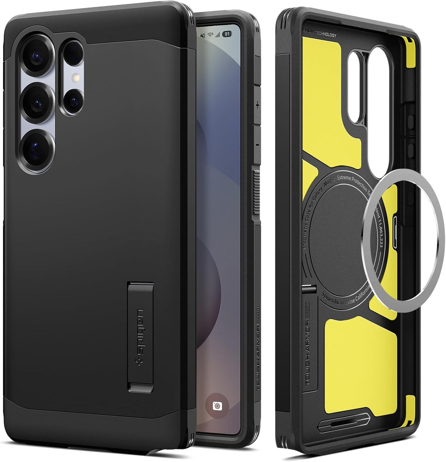 Spigen Tough Armor (Ai) MagFit Case for Galaxy S25 Ultra – Black