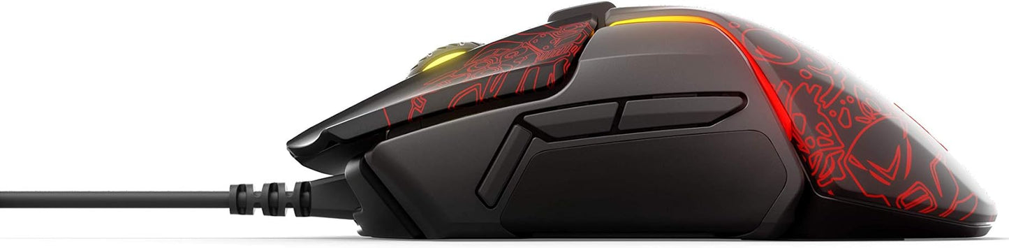 SteelSeries Rival 600 Dota 2 Edition Gaming Mouse – 12,000 CPI TrueMove3+ Dual Optical Sensor, 0.5mm Lift-off Distance, Adjustable Weight System, RGB Lighting