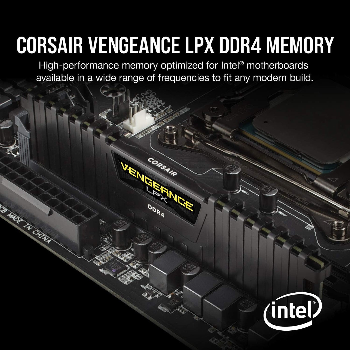 Corsair VENGEANCE LPX 32GB (2x16GB) DDR4 DRAM 3200MHz C16 Desktop RAM – CL16-20-20-38, 1.35V, Intel & AMD Compatible, High-Performance Memory Module – Black (CMK32GX4M2E3200C16)