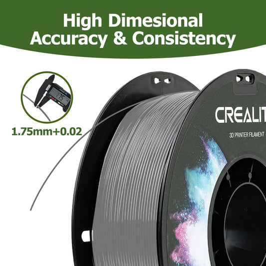 Official CR PETG 3D Printer Filament 1.75mm, 1KG (2.2lbs) – Black, High Precision, Strong Toughness, Odorless, Moisture-Resistant 3D Printing Filament for Ender Series