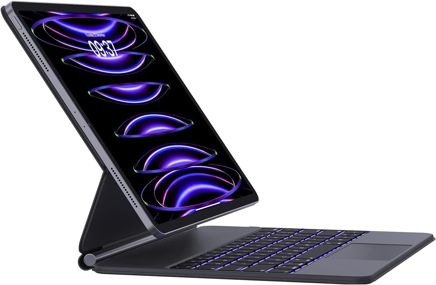 iPad Air 13 Inch Case Keyboard (M3/M2, 2025/2024) & iPad Pro 12.9" (3rd-6th Gen) – Magnetic Floating Bluetooth Keyboard Case with Smart Trackpad and Cantilever Stand