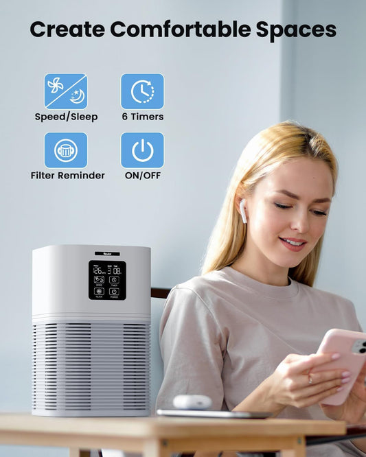 Smart Air Purifier with HEPA Filter, Auto Mode & Timer – Ideal for Home & Office
