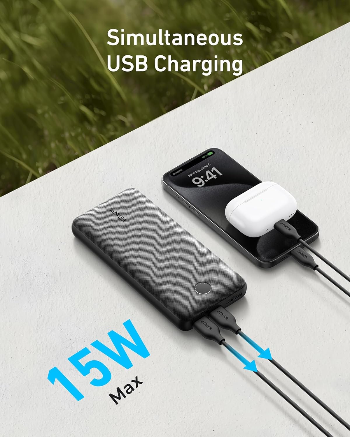 Anker PowerCore Essential 20000 Portable Charger – High-Capacity 20000mAh Power Bank for Smartphones, Tablets, Laptops, and More – Fast Charging, Compact Design