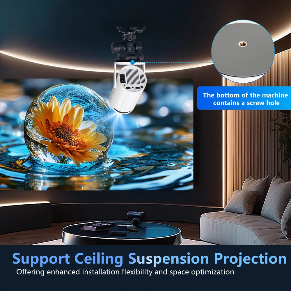 Transpeed 4K WiFi6 HY300 Pro Projector – Portable Home Cinema Experience
