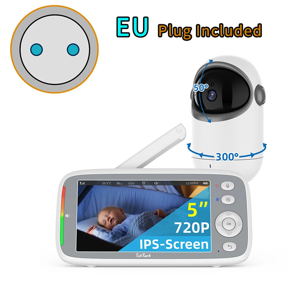 TakTark 5-Inch Wireless Video Baby Monitor – Ultimate Baby Safety Companion