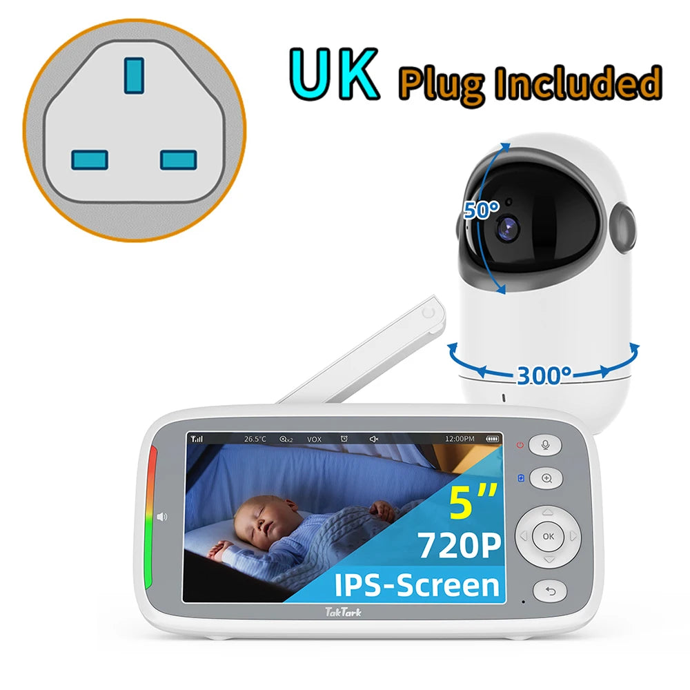 TakTark 5-Inch Wireless Video Baby Monitor – Ultimate Baby Safety Companion