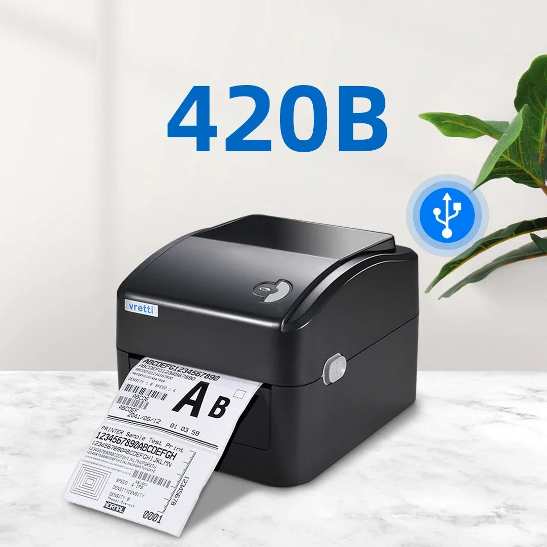 VRETTI 420B Wireless Bluetooth 4x6 Inch Thermal Shipping Label Printer