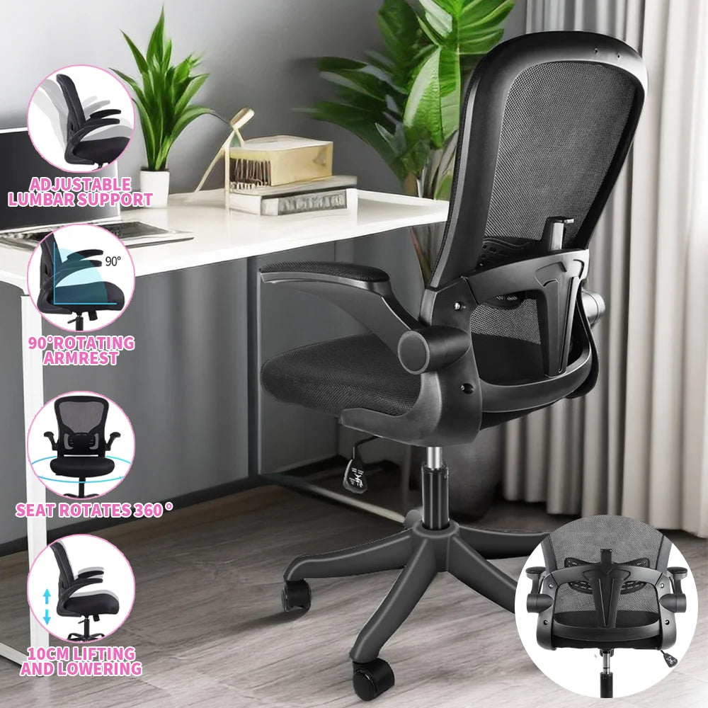Ergonomic Office Chair with Lumbar Support – Adjustable Swivel Desk Chair