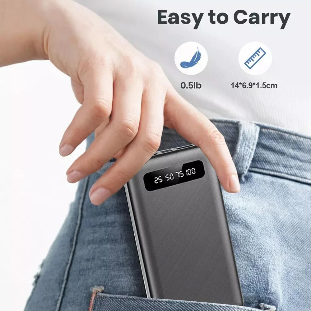 10,000mAh Ultra Portable Power Bank – Perfect for Heated Clothing & Mobile Devices!