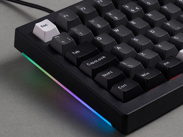 Akko 5075B Plus 75% Mechanical Gaming Keyboard Black & Silver ISO-UK Hot Swap Side LED RGB Multi-Modes 2.4GHz /USB Type-C/BT 5.0