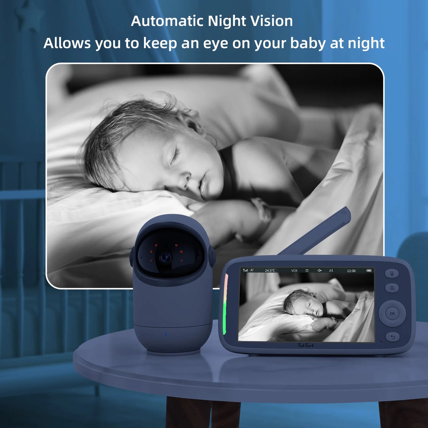 TakTark 5-Inch Wireless Video Baby Monitor – Ultimate Baby Safety Companion