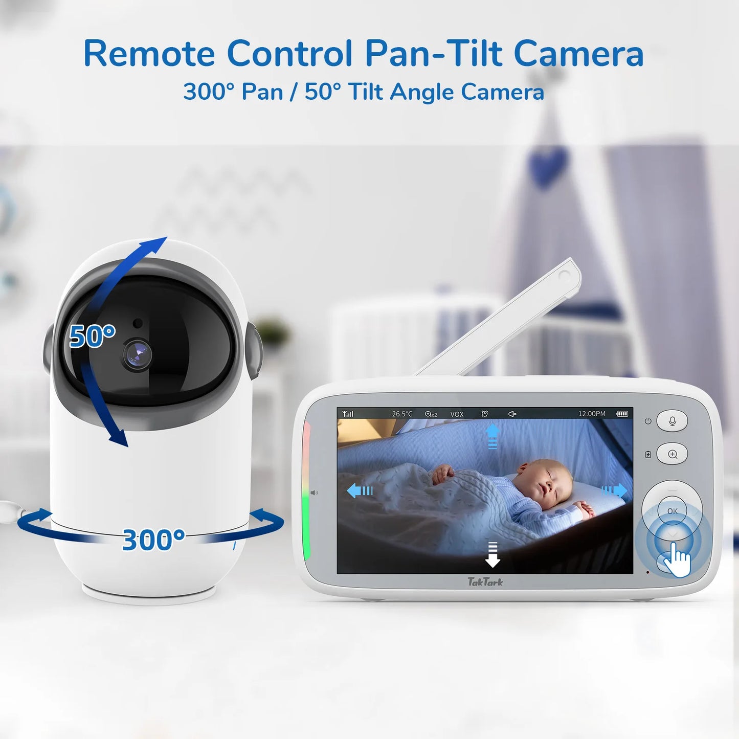 TakTark 5-Inch Wireless Video Baby Monitor – Ultimate Baby Safety Companion