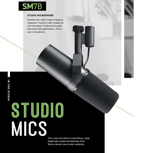 SM7B Studio Moving Coil Microphone – Professional Recording Mic