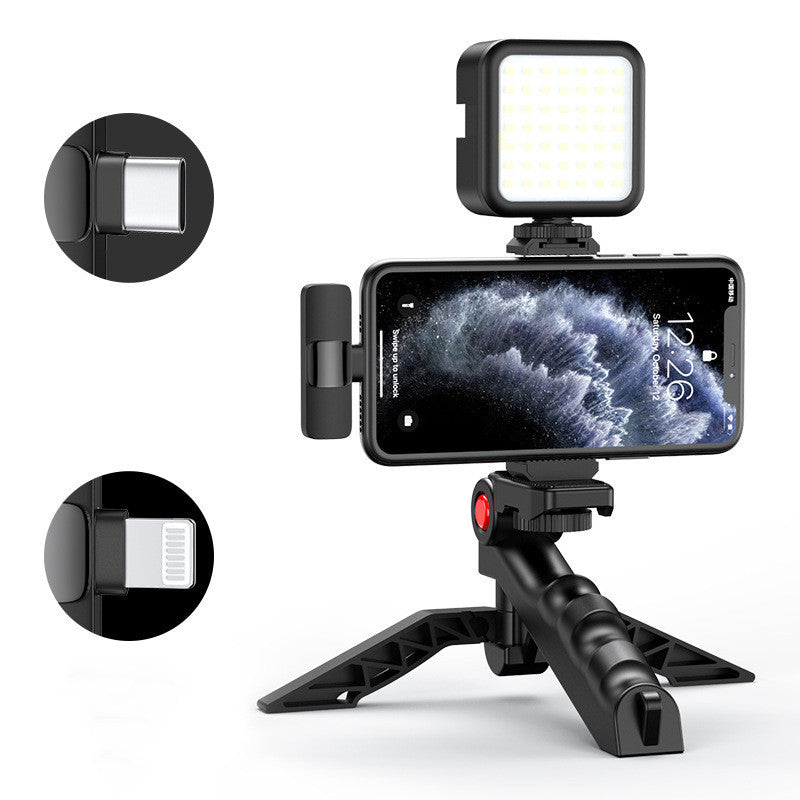 Fill Light Microphone Desktop Tripod – Vlog Live Set