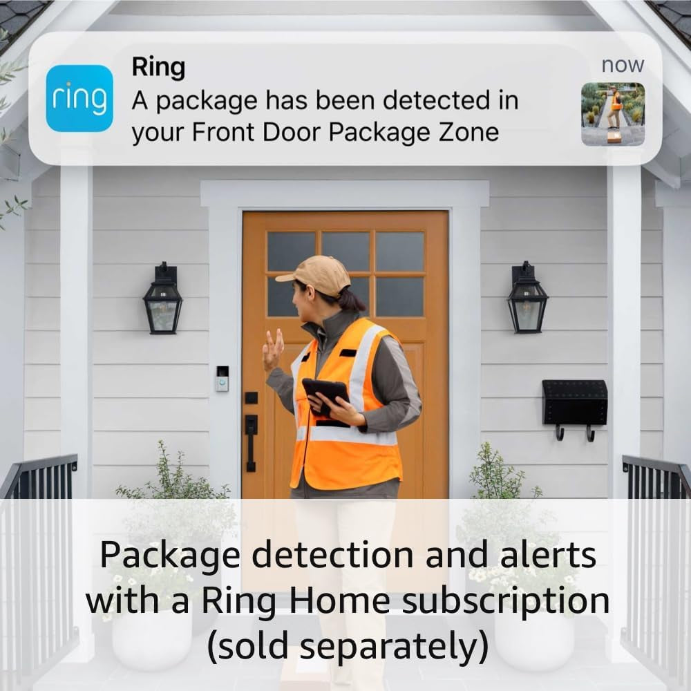 Battery Doorbell, Head-To-Toe Video, Live View with Two-Way Talk, and Motion Detection & Alerts (2024 Release), Venetian Bronze