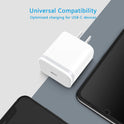 USB C Charger Block 2-Pack 20W Type-C Fast Charging Phone Wall Plug Portable Power Adapter USBC Brick USB-C Box for Iphone 16 15 14 13 12 11 Pro Max plus XS X XR SE 8 7 6 6S, Pad