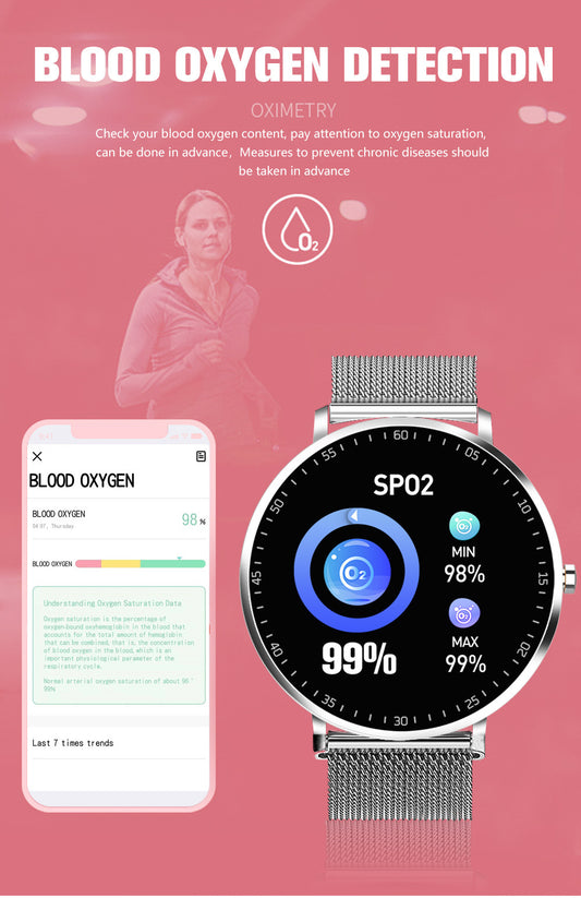 Full Touch Smart Bracelet – Fitness Tracker & Health Monitor