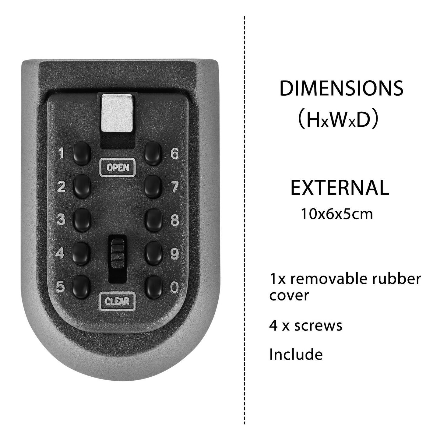 Outdoor Waterproof Key Safe Box – Secure Wall-Mounted 4-Digit Code Lock