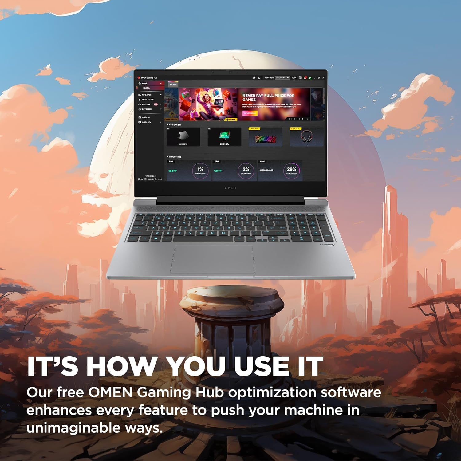 OMEN 16 Inch Laptop, FHD 144Hz Display, Intel Core I7-14700Hx, 16 GB RAM, 512 GB SSD, NVIDIA Geforce RTX 4060 GPU (8 GB Dedicated), Windows 11 Home, 16-Ae0009Nr (2024)