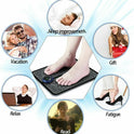 EMS Foot Massager Mat Electric Pad Blood Muscle Circulation Relief Pain LED USB