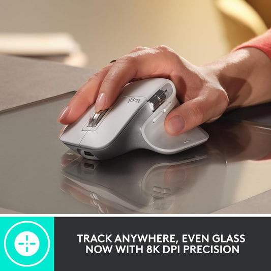 Logitech MX Master 3S Wireless Performance Mouse – 8K DPI, Ultra-Fast Scrolling, Quiet Clicks, USB-C, Bluetooth, Track on Glass – Graphite (Windows, macOS, Linux, Chrome OS)