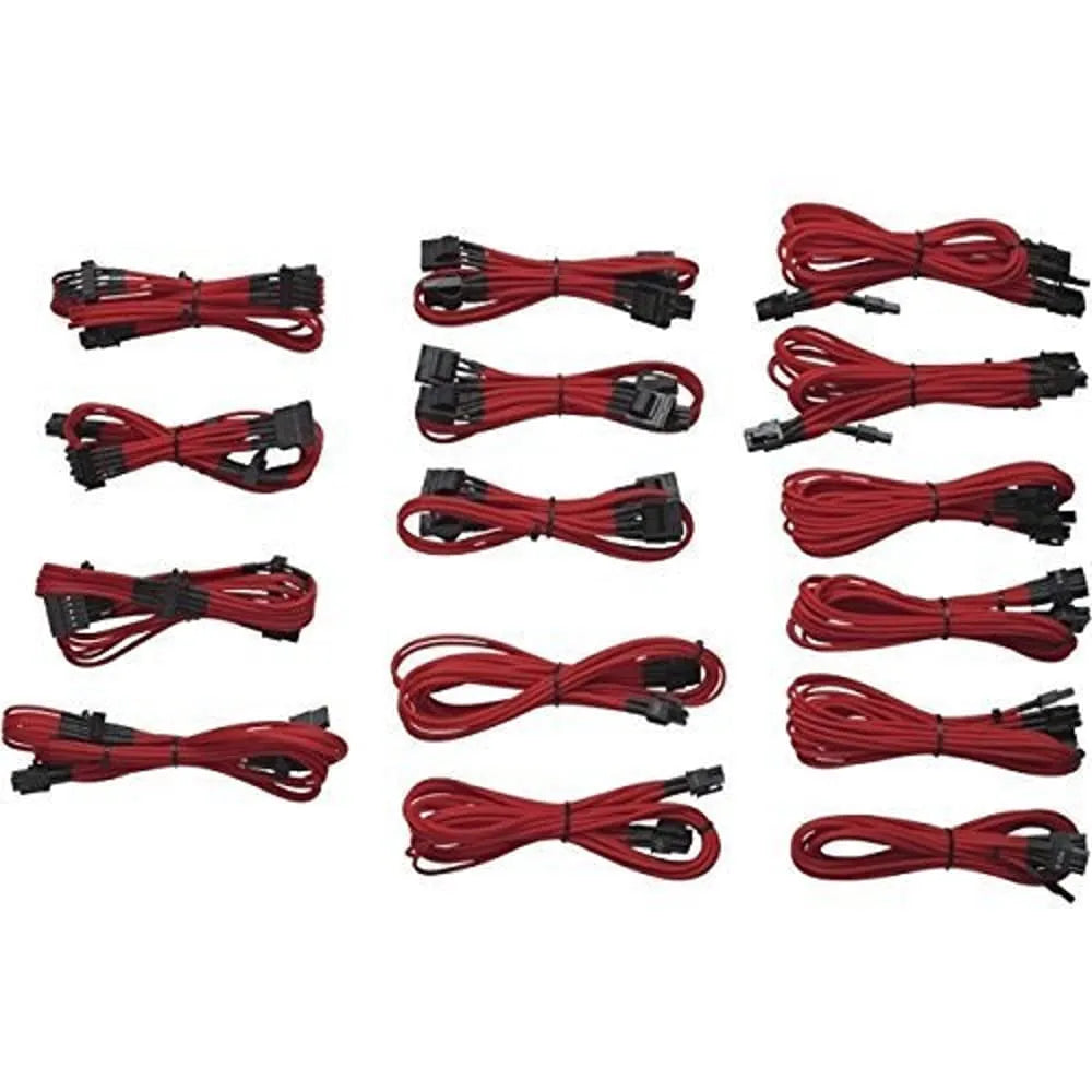 CORSAIR Premium Individually Sleeved PSU Cable Kit Pro (40 Series) - Red/Black