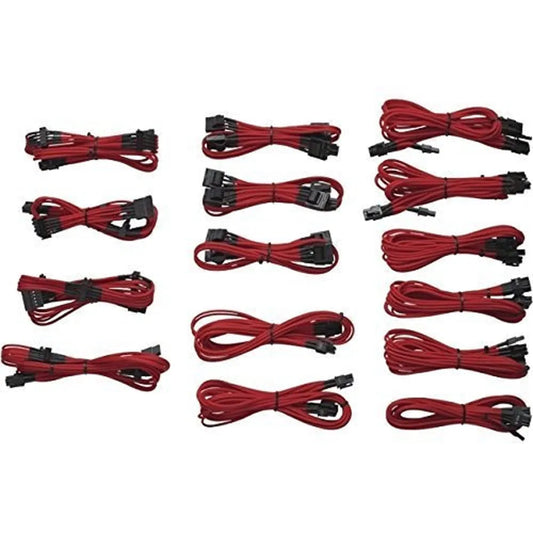 CORSAIR Premium Individually Sleeved PSU Cable Kit Pro (40 Series) - Red/Black