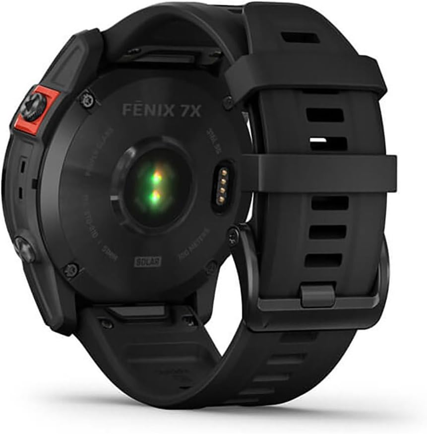 Garmin Fenix 7X Solar Multisport GPS Watch – Slate Grey with Black Band, Solar Charging, Advanced Fitness Tracking, Long Battery Life