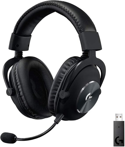 Logitech G PRO X Wireless Lightspeed Gaming Headset (Gen 1) – Blue VO!CE Mic Technology, 50mm PRO-G Drivers, DTS Headphone:X 2.0 Surround Sound, Black