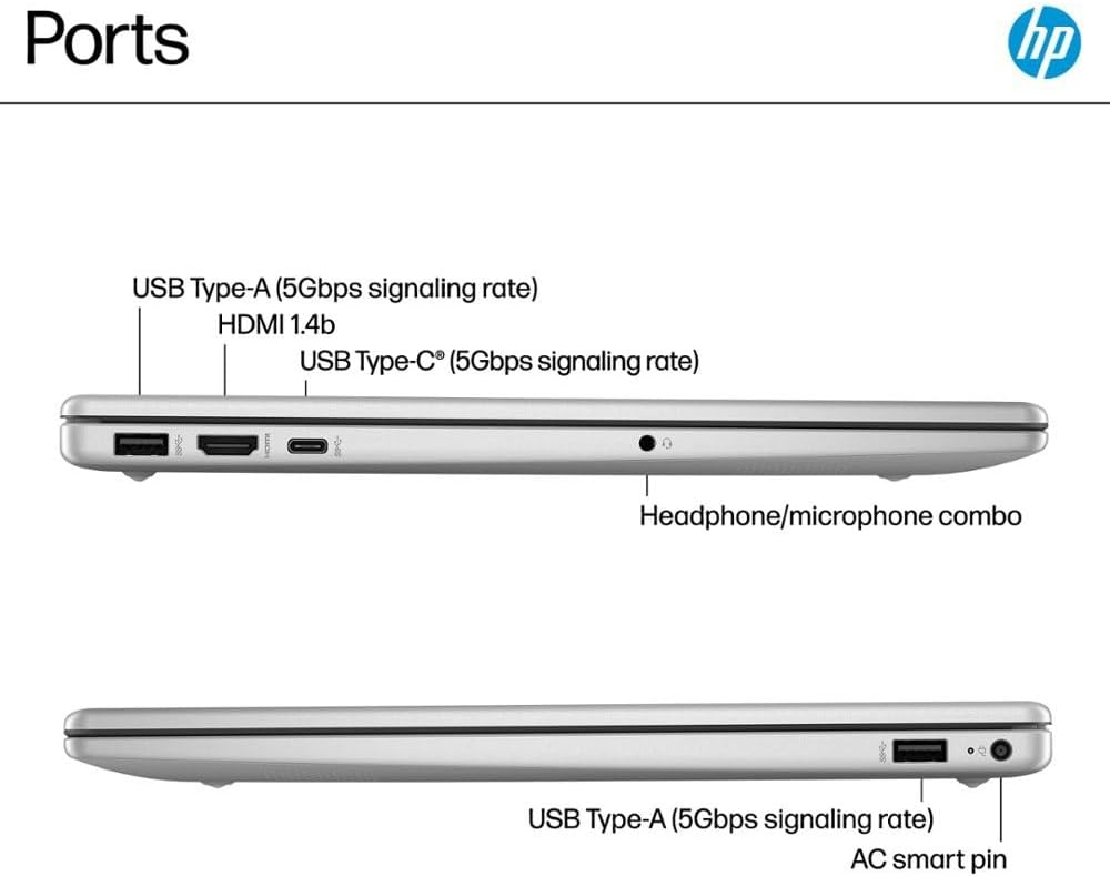 15.6" Touchscreen Laptop – Intel i5-1235U, 10-Core, 8GB RAM, 512GB SSD, Windows 11 Home, Wi-Fi 6, Bluetooth – Natural Silver + TWE Accessories