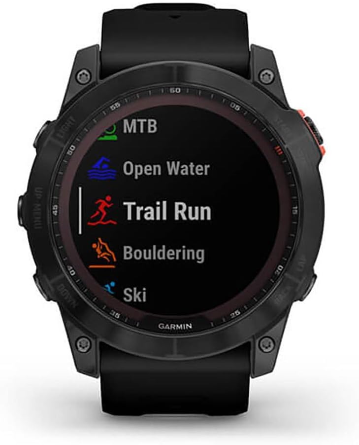 Garmin Fenix 7X Solar Multisport GPS Watch – Slate Grey with Black Band, Solar Charging, Advanced Fitness Tracking, Long Battery Life