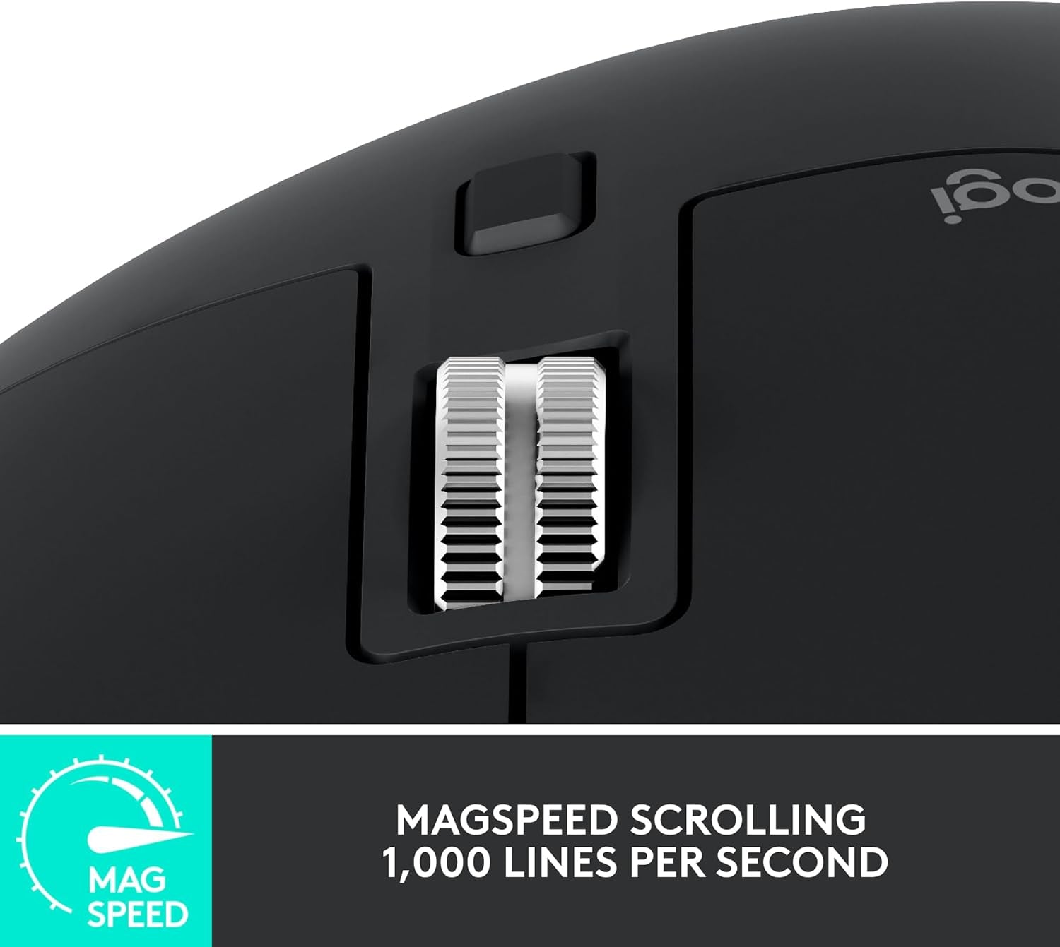 Logitech MX Master 3S Wireless Performance Mouse – 8K DPI, Ultra-Fast Scrolling, Quiet Clicks, USB-C, Bluetooth, Track on Glass – Graphite (Windows, macOS, Linux, Chrome OS)