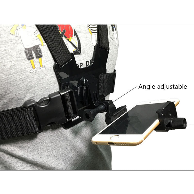 Mobile Phone Chest Mount Harness Strap Holder