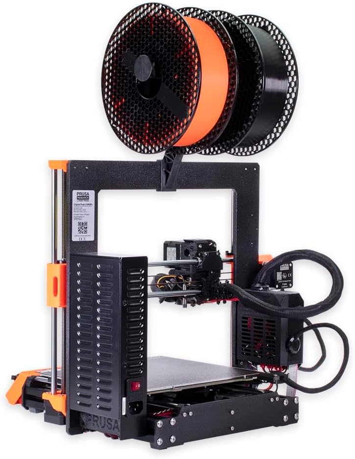 Original Prusa i3 MK3S+ 3D Printer – Fully Assembled FDM Printer, Removable Magnetic Print Sheets, Print Volume 9.84×8.3×8.3 in, Filament Sample Included