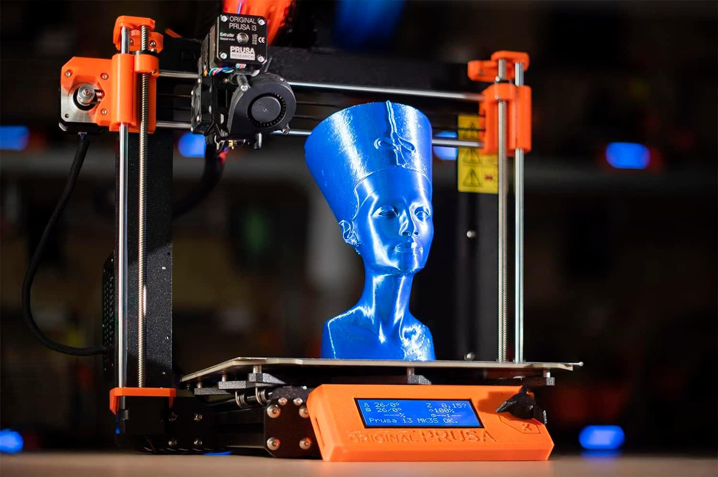 Original Prusa i3 MK3S+ 3D Printer – Fully Assembled FDM Printer, Removable Magnetic Print Sheets, Print Volume 9.84×8.3×8.3 in, Filament Sample Included