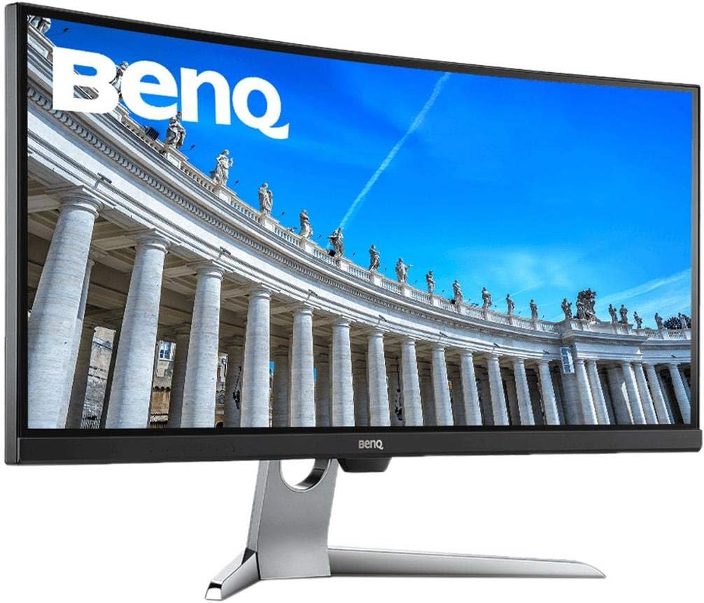 BenQ EX3501R 35" Ultrawide QHD Curved Monitor – 100Hz Refresh Rate, AMD FreeSync, Brightness Intelligence Plus, USB-C, HDMI, DisplayPort, for Gaming and Entertainment