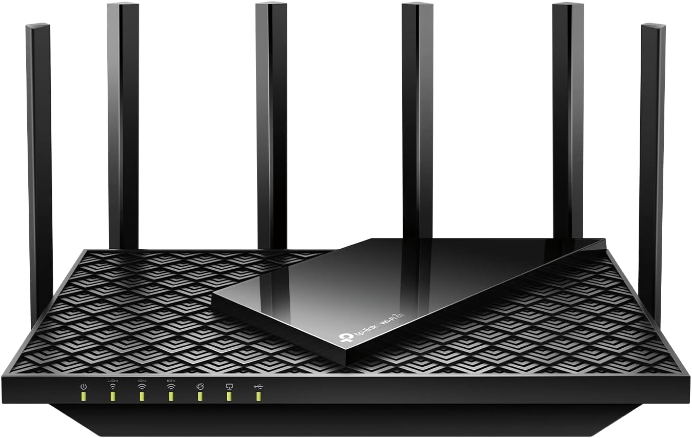 TP-Link AXE5400 Tri-Band WiFi 6E Router (Archer AXE75) – Gigabit Wireless Router for Gaming and Streaming, VPN Support, OneMesh Compatible, WPA3 Security, Black