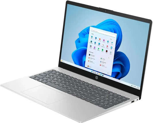 15.6" Touchscreen Laptop – Intel i5-1235U, 10-Core, 8GB RAM, 512GB SSD, Windows 11 Home, Wi-Fi 6, Bluetooth – Natural Silver + TWE Accessories