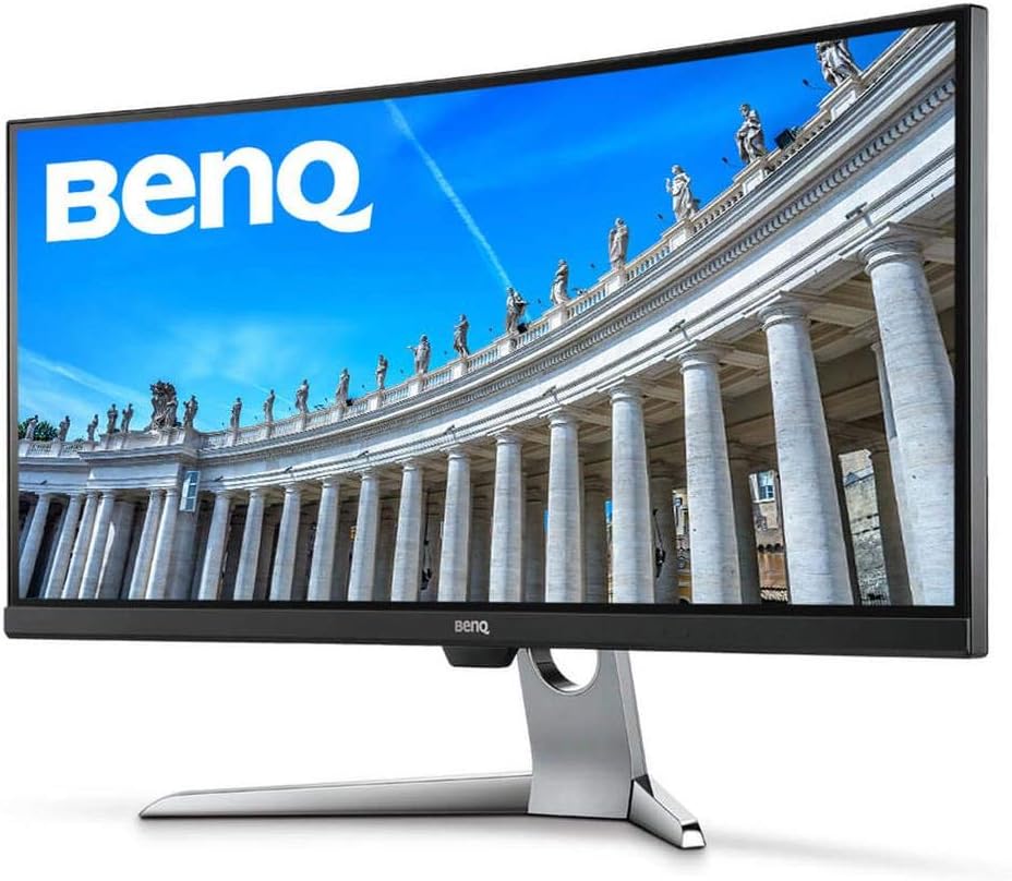 BenQ EX3501R 35" Ultrawide QHD Curved Monitor – 100Hz Refresh Rate, AMD FreeSync, Brightness Intelligence Plus, USB-C, HDMI, DisplayPort, for Gaming and Entertainment