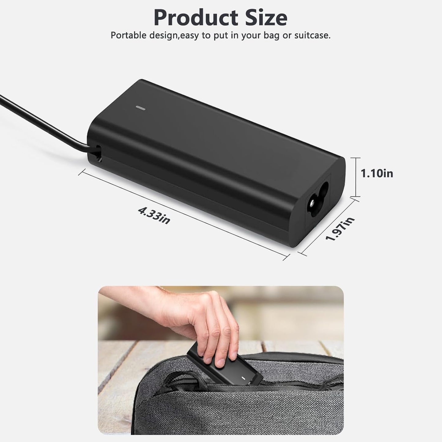 65W/45W USB-C Laptop Charger for Dell Latitude 5530 5420 5430 5520 5540 7430 7420 7440 7340 7530 7330 7320, XPS 13 9250 9360 9365 9370 9380 9350 9550 – Power Adapter with Cord